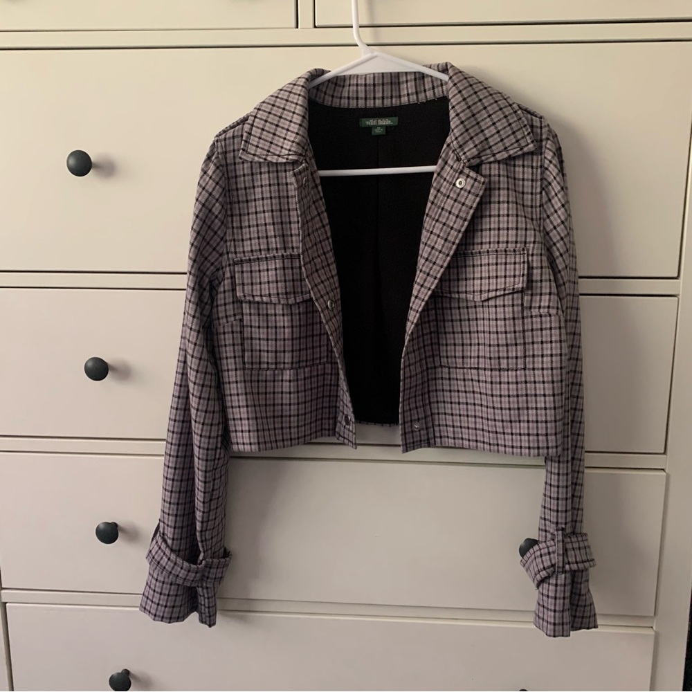 Plaid Cropped Jacket